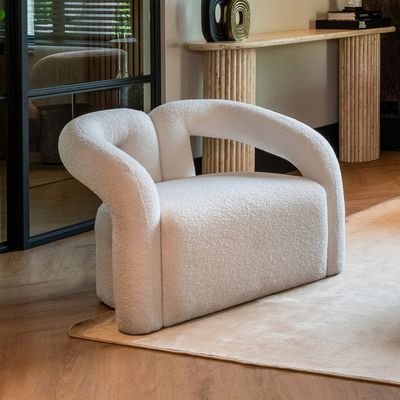 Richmond Fauteuil 'Dana' Furry, kleur Wit
