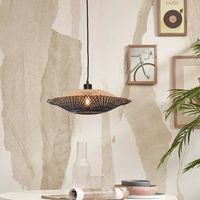 GOOD&MOJO Hanglamp 'Kalimantan' Bamboe, 44cm, kleur Zwart/Naturel GOOD&MOJO Hanglamp 'Kalimantan' Bamboe, 44cm, kleur Zwart/Naturel