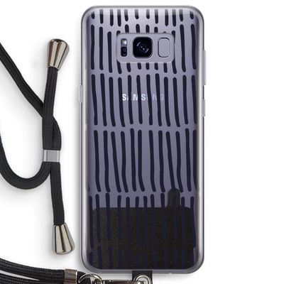 Moroccan stripes: Samsung Galaxy S8 Plus Transparant Hoesje met koord