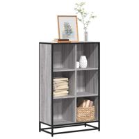 Boekenkast 65,5x33x107,5cm bewerkt hout grijs sonoma eikenkleur