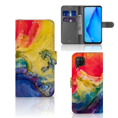Hoesje Huawei P40 Lite Watercolor Dark Hoesje Huawei P40 Lite Watercolor Dark