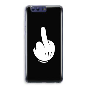 Middle finger black: Honor 9 Transparant Hoesje