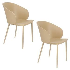 Housecraft Living Gigi Eetkamerstoelen Beige - Set van 2