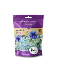 Seeds &amp; Mixes Bloemenweide Blauw 15m2