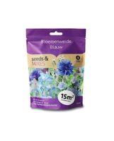 Seeds &amp; Mixes Bloemenweide Blauw 15m2