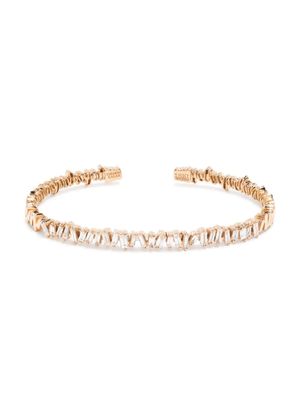 Suzanne Kalan bracelet Fireworks en or rose 18ct pavé de diamants