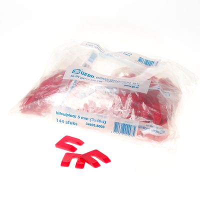 Uitvulplaatje rood 5 50x50