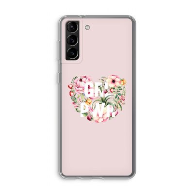 GRL PWR Flower: Samsung Galaxy S21 Plus Transparant Hoesje
