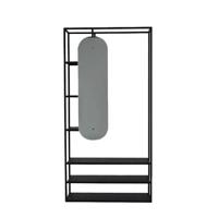 Nest living Jonny metalen kledingrek zwart - 100 x 200 cm