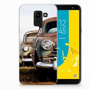 Samsung Galaxy J6 2018 Siliconen Hoesje met foto Vintage Auto