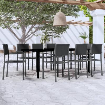 9-delige Tuinset zwart