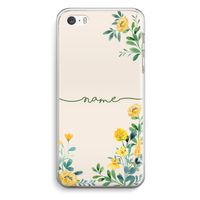 Gele bloemen: iPhone 5 / 5S / SE Transparant Hoesje