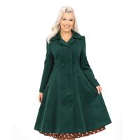Heart & Roses Forest Swing Coat Green-XS
