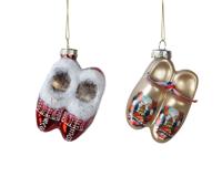 Ornament glas l6.1b3.7h9 cm multi kerst - Decoris