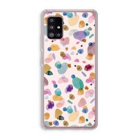 Terrazzo Memphis Pink: Samsung Galaxy A51 5G Transparant Hoesje