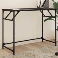 Bureau 100x45x76 cm bewerkt hout en gepoedercoat staal