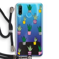 Sanseveria: Huawei P30 Lite Transparant Hoesje met koord