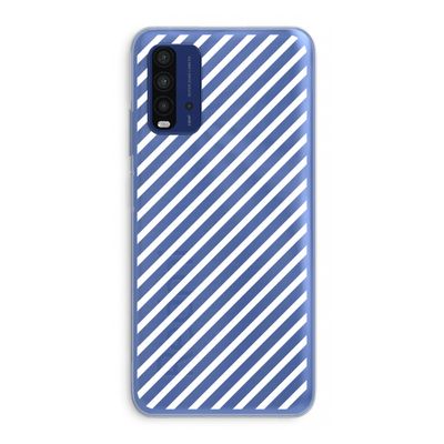 Strepen zwart-wit: Xiaomi Redmi 9T Transparant Hoesje