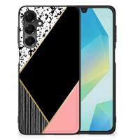 Samsung Galaxy A16 5G/4G Backcover Zwart Roze Vormen