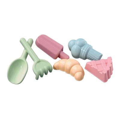 Androni Lekkernijen zandvormen met schep en hark, 6dlg.