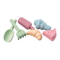 Androni Lekkernijen zandvormen met schep en hark, 6dlg.