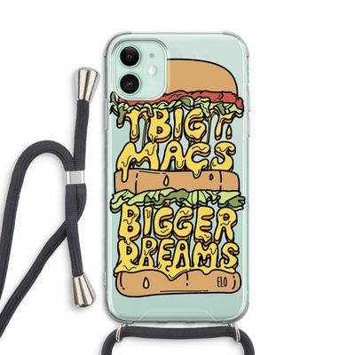 Big Macs Bigger Dreams: iPhone 11 Transparant Hoesje met koord
