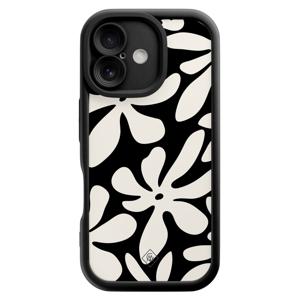 iPhone 16 zwarte case - Noir bloom