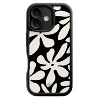 iPhone 16 zwarte case - Noir bloom