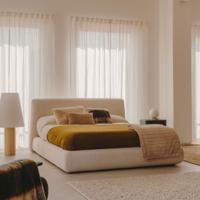 Kave Home Bed 'Martina' Bouclé Tweepersoons, 180 x 200cm