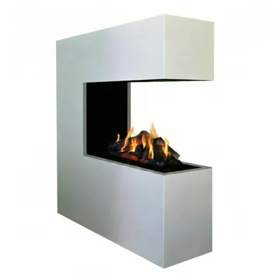 Glow Fire Schiller Wit - OMC 600 | Vrijstaande Waterdamphaard - 120 cm x 120 cm x 38 cm