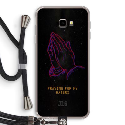 Praying For My Haters: Samsung Galaxy J4 Plus Transparant Hoesje met koord