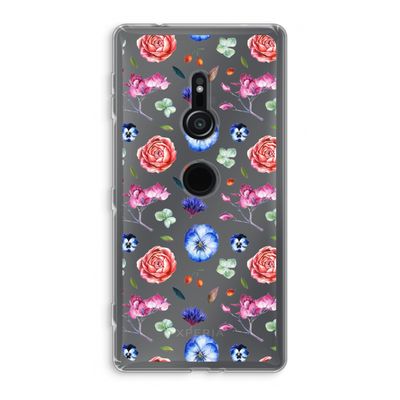 Bloemetjes: Sony Xperia XZ2 Transparant Hoesje