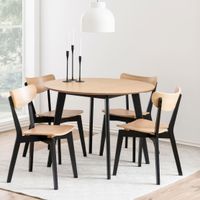 Bendt Ronde Eettafel Torkil Ø105cm - Naturel/Zwart