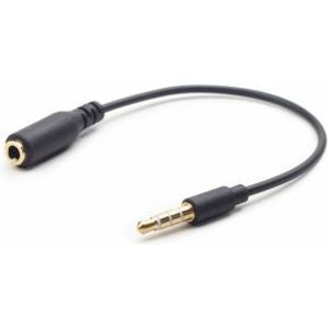 Gembird CCA-419 3,5 mm 3,5 mm Zwart kabeladapter/verloopstukje