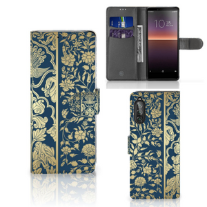 Sony Xperia 10 II Hoesje Beige Flowers