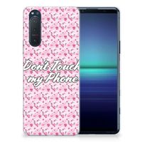 Sony Xperia 5II Silicone-hoesje Flowers Pink DTMP - thumbnail