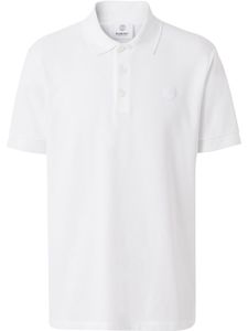 Burberry polo à motif monogrammé brodé - Blanc