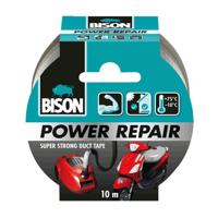 Bison power repair tape - grijs - 10 meter - textieltape - universeel - klustape