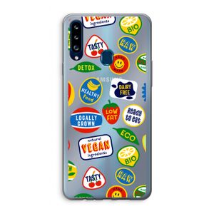 Fruitsticker: Samsung Galaxy A20s Transparant Hoesje