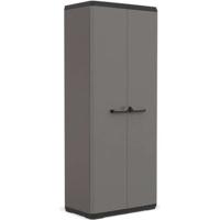 KIS Più opbergkast voor utiliteit - 68 x 39 x 166 cm - houtskoolgrijs en zwart