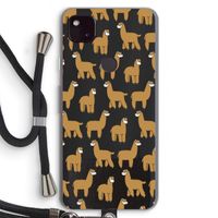 Alpacas: Pixel 4a 5G Transparant Hoesje met koord