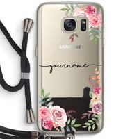 Rozen: Samsung Galaxy S7 Transparant Hoesje met koord