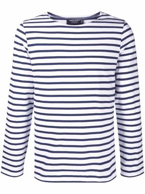 Saint James t-shirt rayé à manches longues - Blanc