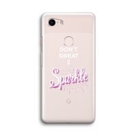 Sparkle quote: Google Pixel 3 Transparant Hoesje