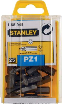 25 PZ1 bits 1/4 inch 25 mm Stanley 1-68-945