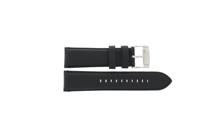 Horlogeband Fossil FS4761 Leder Zwart 24mm