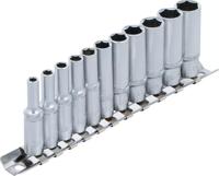 BGS technic hexagon socket set, deep 1/4" af 4 - 13 mm 11 pcs.