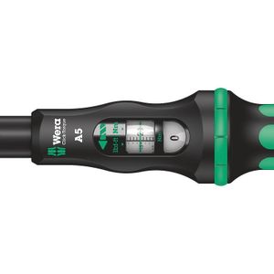 Wera Click-Torque A 5 draaimomentsleutel met omschakelratel, 1/4 duim vierkant, 2.5 - 25 Nm - 1 stuk(s) - 05075604001