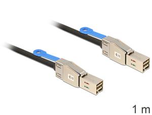 Delock HDD Aansluitkabel [1x Mini-SAS-stekker (SFF-8644) - 1x Mini-SAS-stekker (SFF-8644)] 1.00 m Zwart