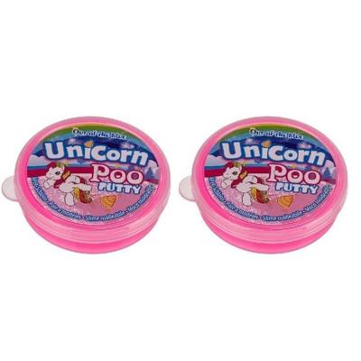 Eenhoorn slijm - 2x - roze - potje 40 gram - speelgoed - magisch slijm